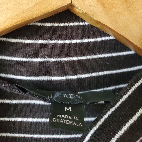 J.crew Factory striped mockneck ribbed top size M - Picture 8 of 14